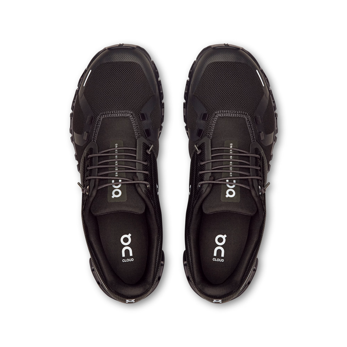 On Cloud 6 in all black, angled three-quarter view