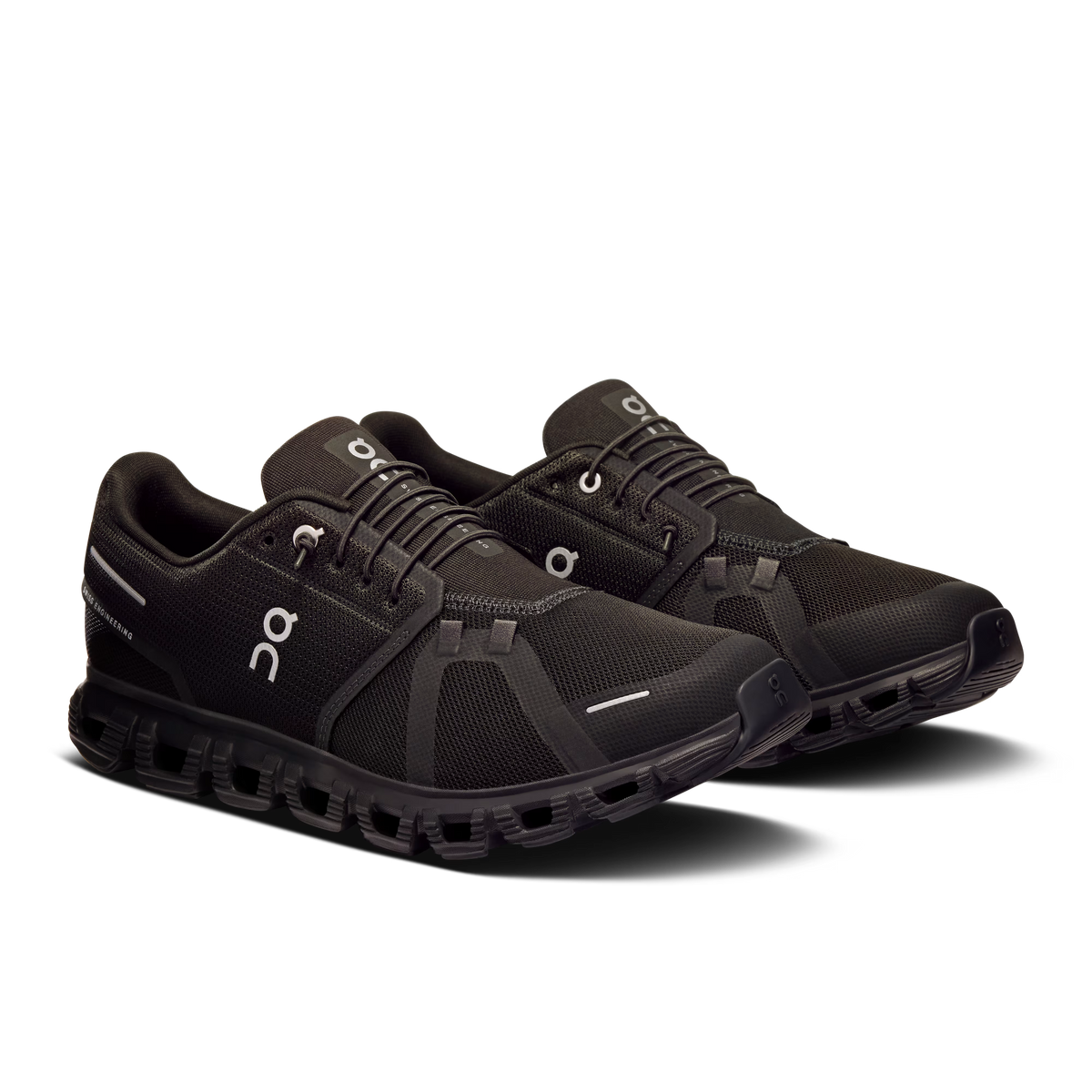 On Cloud 6 in all black, CloudTec outsole detail