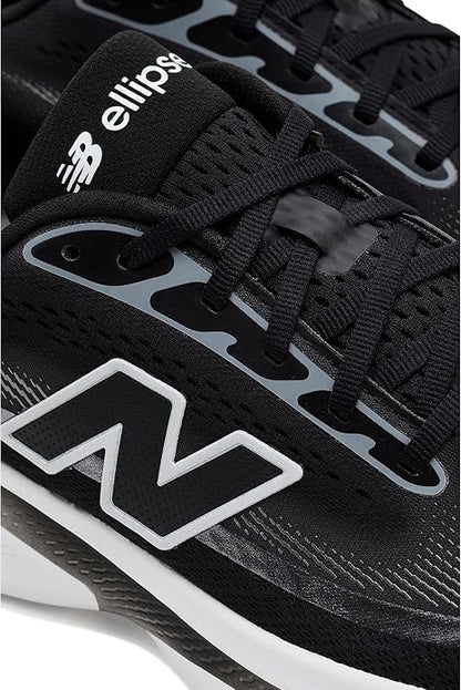 New Balance Ellipse in black and white, mesh upper close-up