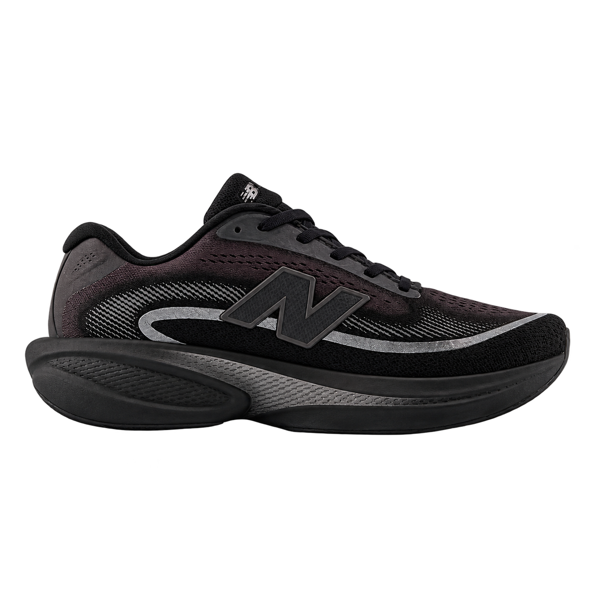 New Balance Ellipse in all black, styled product shot