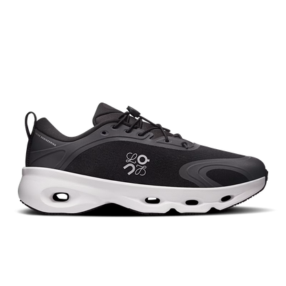 Loewe x On Cloudsolo sneaker in black and white, side profile
