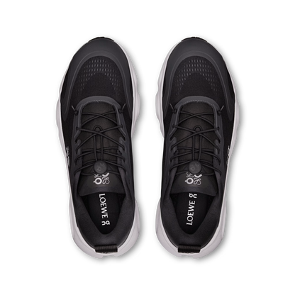 Loewe x On Cloudsolo in black and white, angled three-quarter view