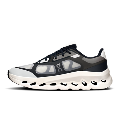 On Cloudtilt Remix in black and white, outsole tread detail