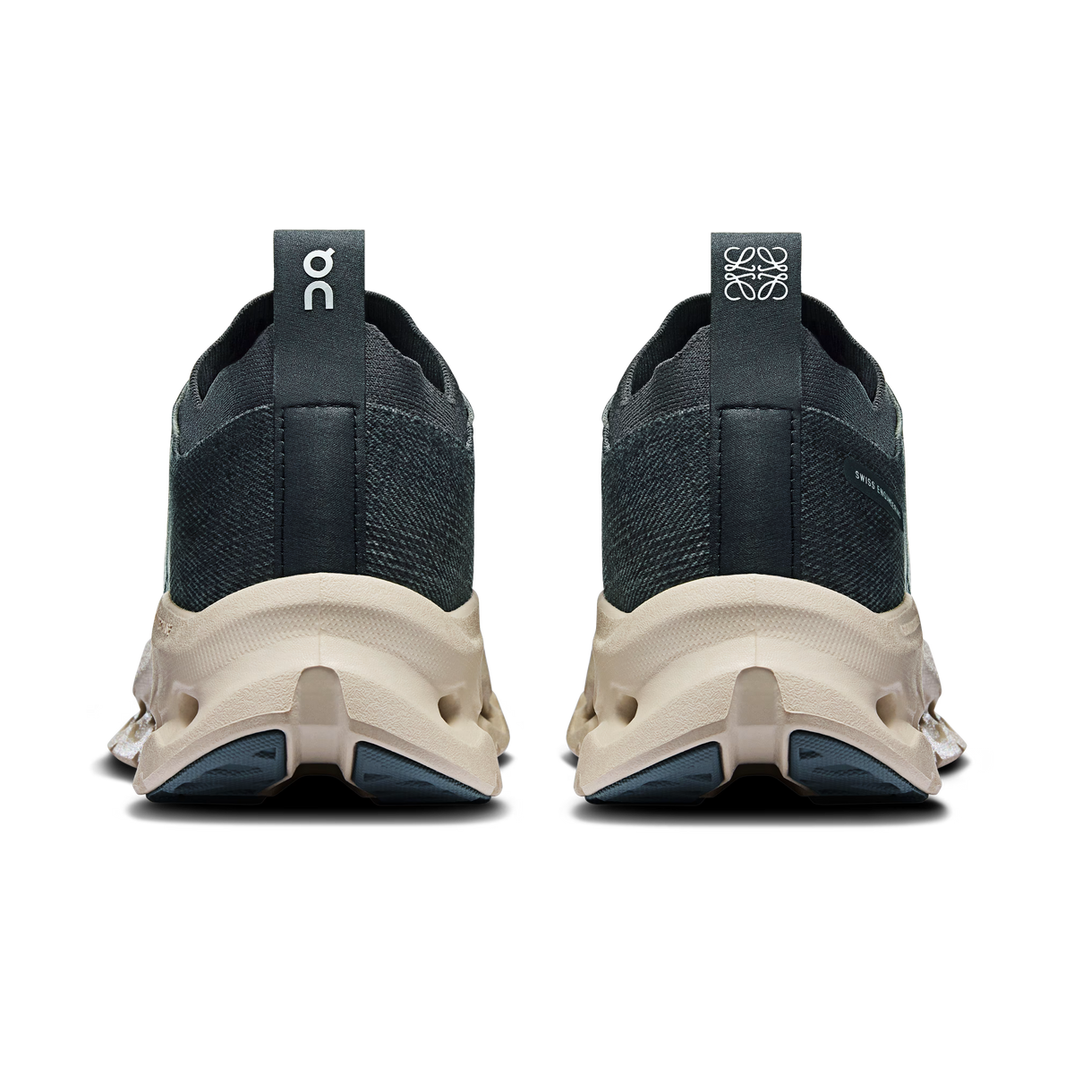 Loewe x On Cloudtilt in denim grey, top-down view