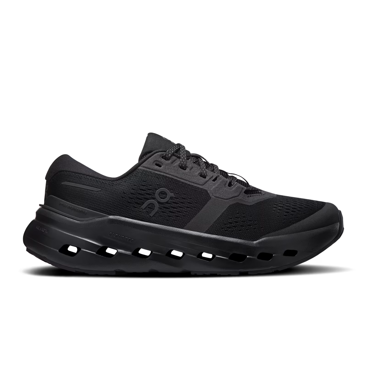 On Cloudrunner 3 in all black, side profile
