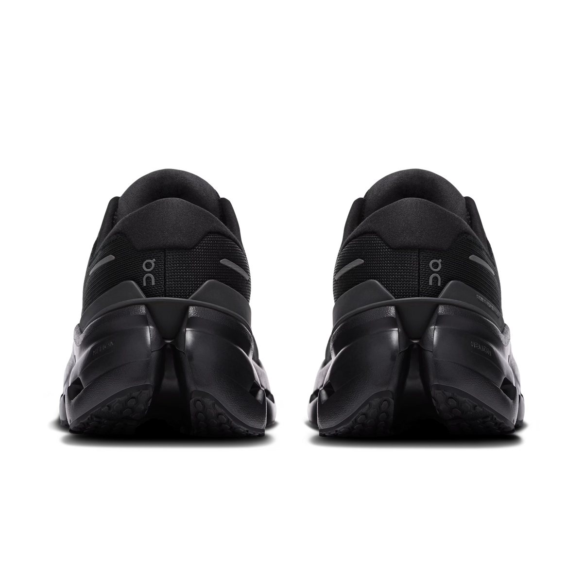On Cloudrunner 3 in all black, top-down view