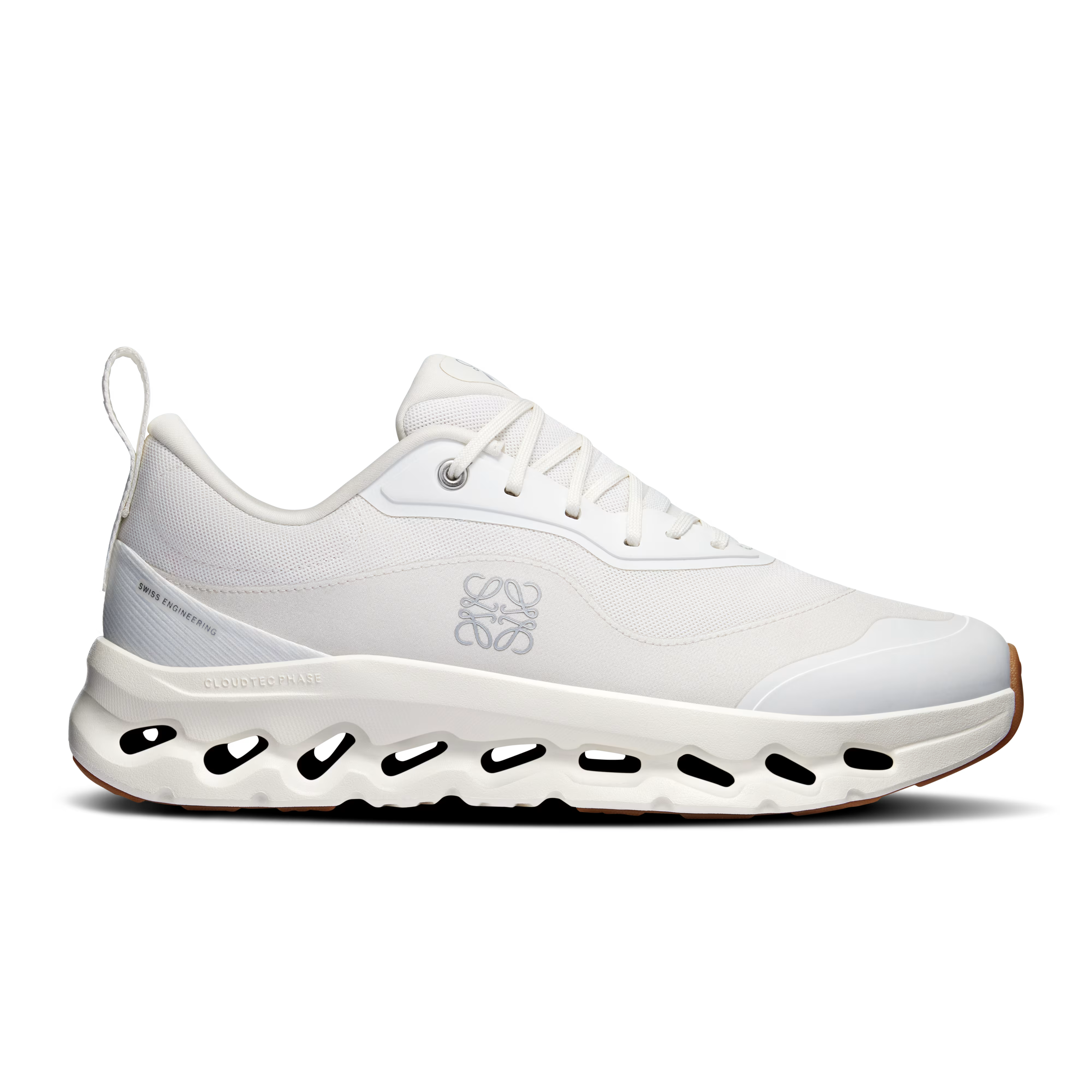 Loewe x On Cloudtilt 2 in all white, side profile
