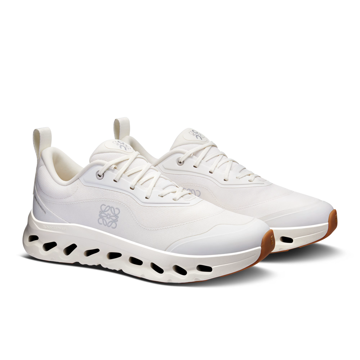 Loewe x On Cloudtilt 2 in all white, top-down view