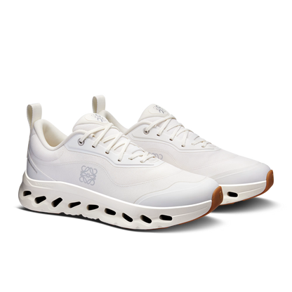 Loewe x On Cloudtilt 2 in all white, top-down view